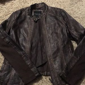 Faux leather jacket